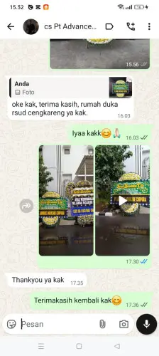 Testimonial Papan Bunga Pernikahan cileunyi wetan