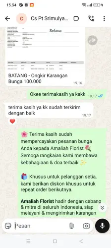 Testimonial Papan Bunga cileunyi wetan