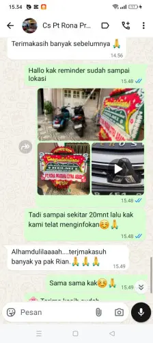Testimonial Papan Bunga cileunyi wetan